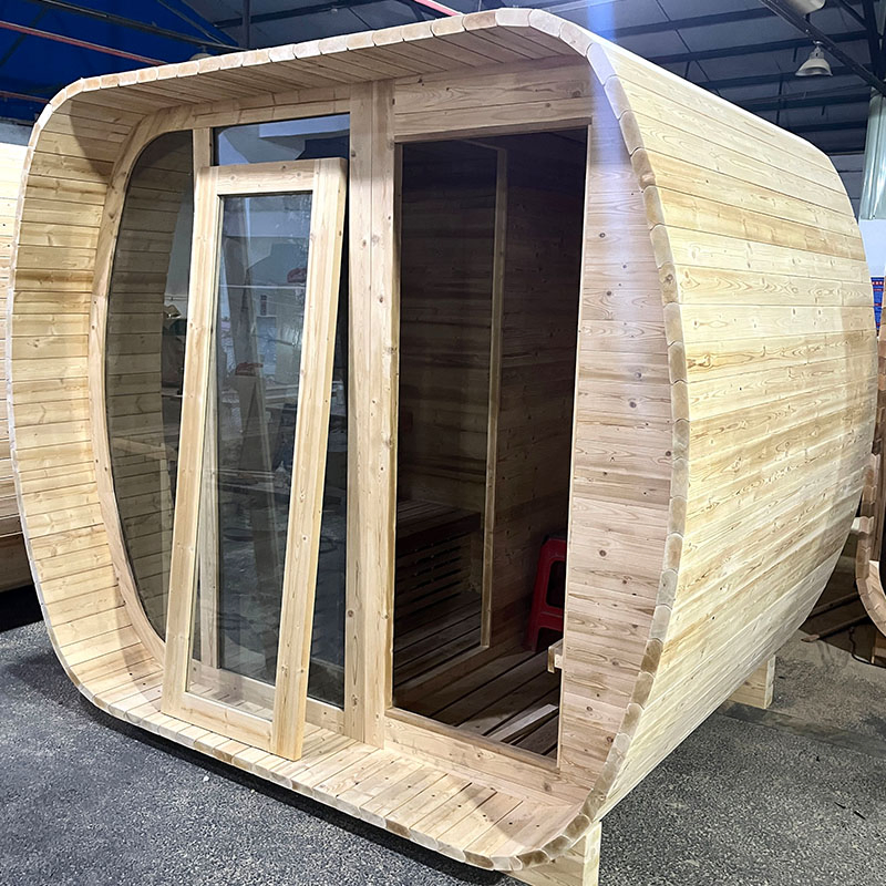 Уличная кубическая сауна на 2-3 человек с раздевалкой