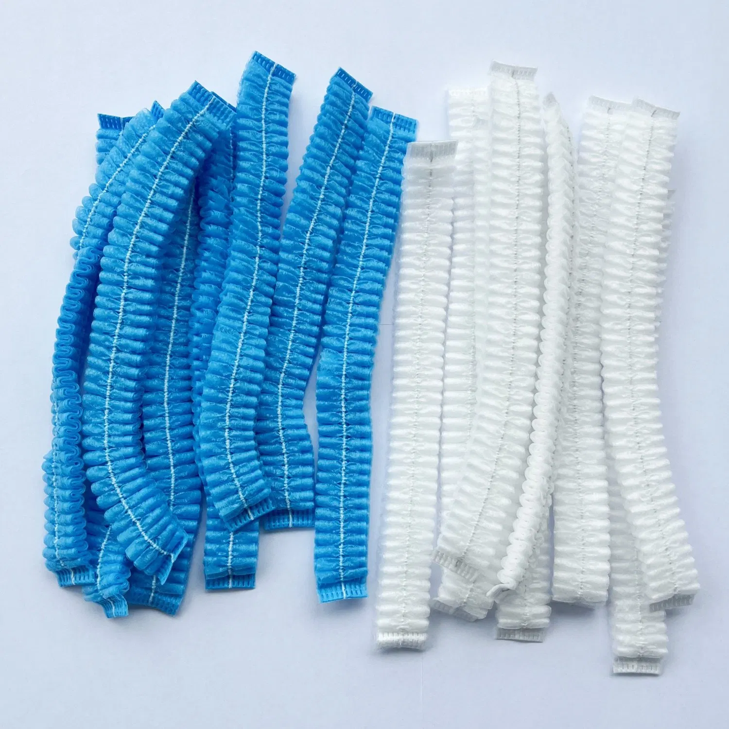 Wholesale Disposable Non-Woven Pleated Strip Mob Cap 100PCS/Bag