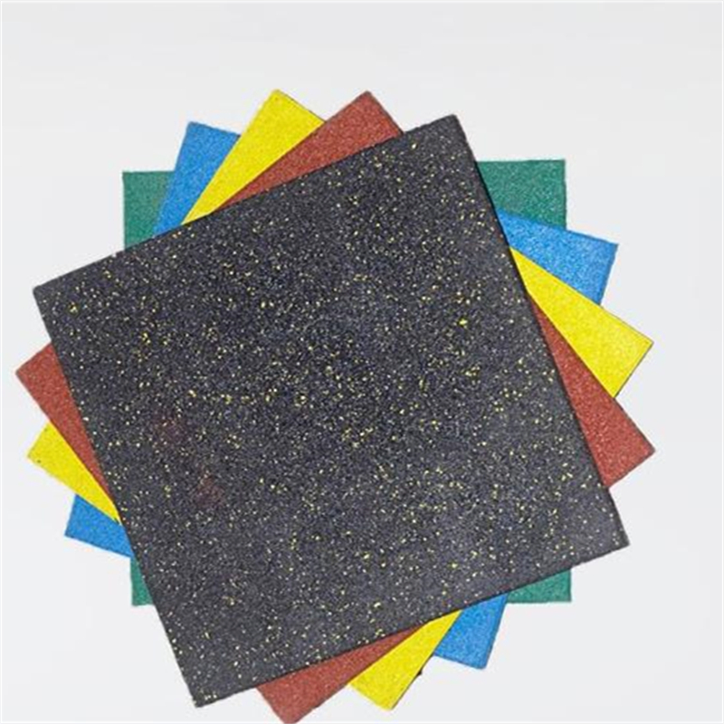 Multi Color Playground Mat with Level Surface Playground Rubber Mat