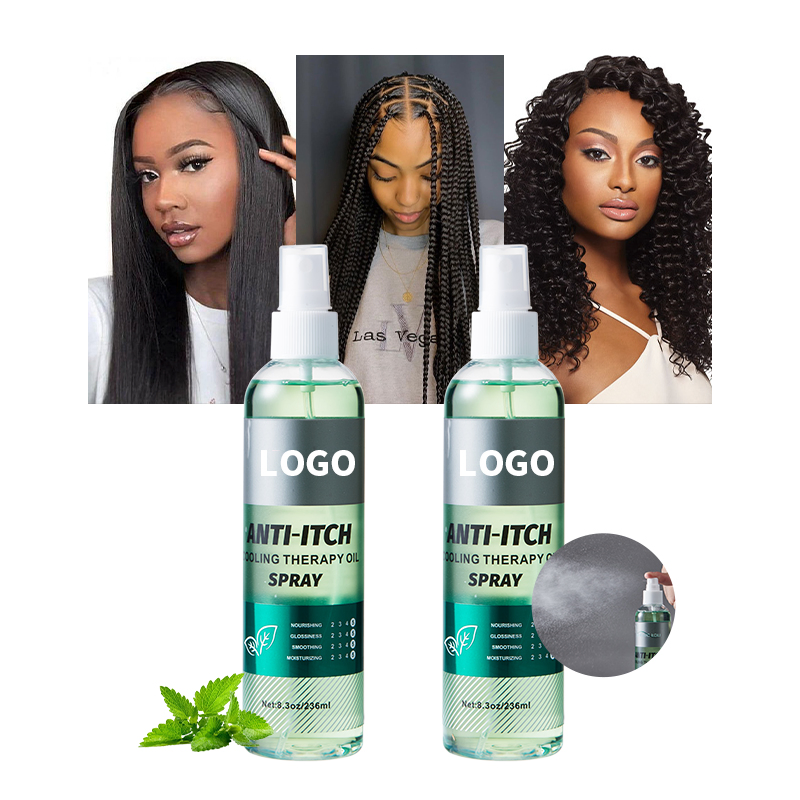 OEM/ODM Organic Hair Care Products Shining Luster Organic Peppermint Oil Scalp Itching Moisture Hair Serum