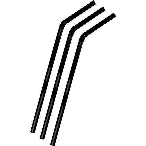 Custom PLA Flexible Drinking Straws Disposable Corn Starch Bent Straws