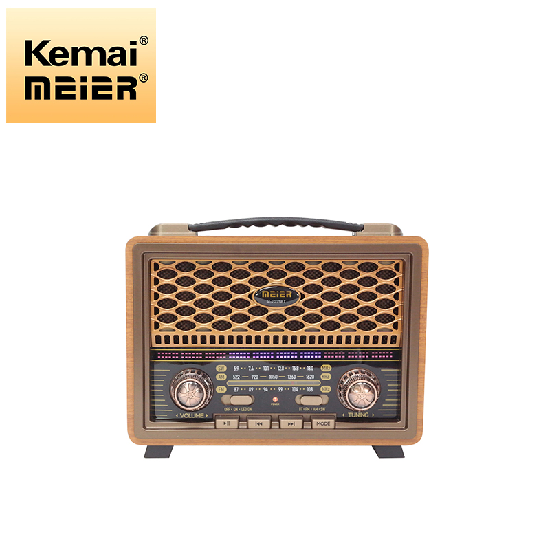 Classic Natural Wood Bluetooth Full Band Adjustable Frequency Selling Wireless Outdoor Multi-Function Radio