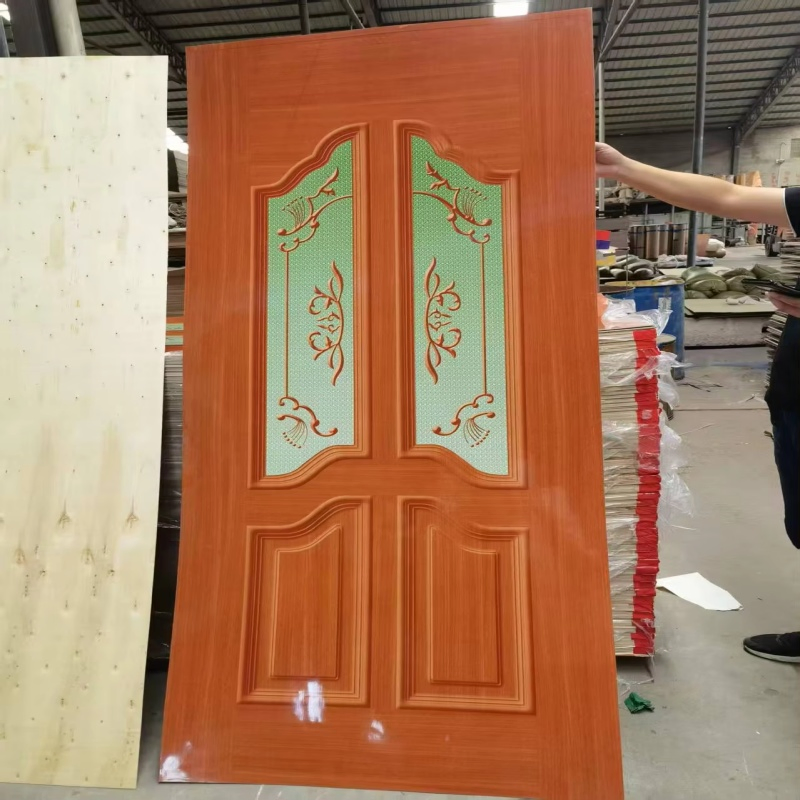 2.5mm 2.7mm 3mm Glossy Surface Polyester Flat HDF Door Skin with UV Surface
