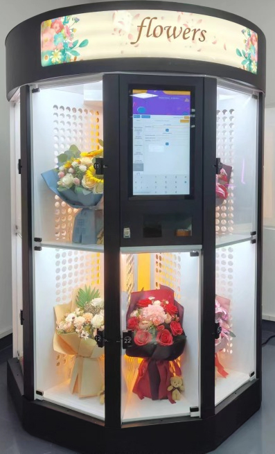Customize Logo Smart Outdoor Using Beauty Flower Shop Fresh Flower Vending Machine