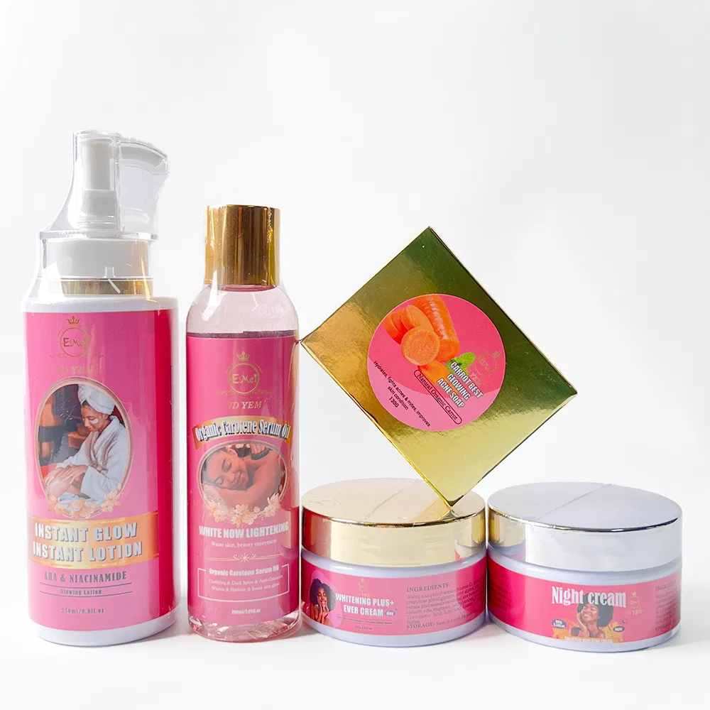 OEM Customized Wholesale Skincare Set Organic Anti Aging Brightening Skin Carrots Whitening Skincare Set Natural Unisex Adults