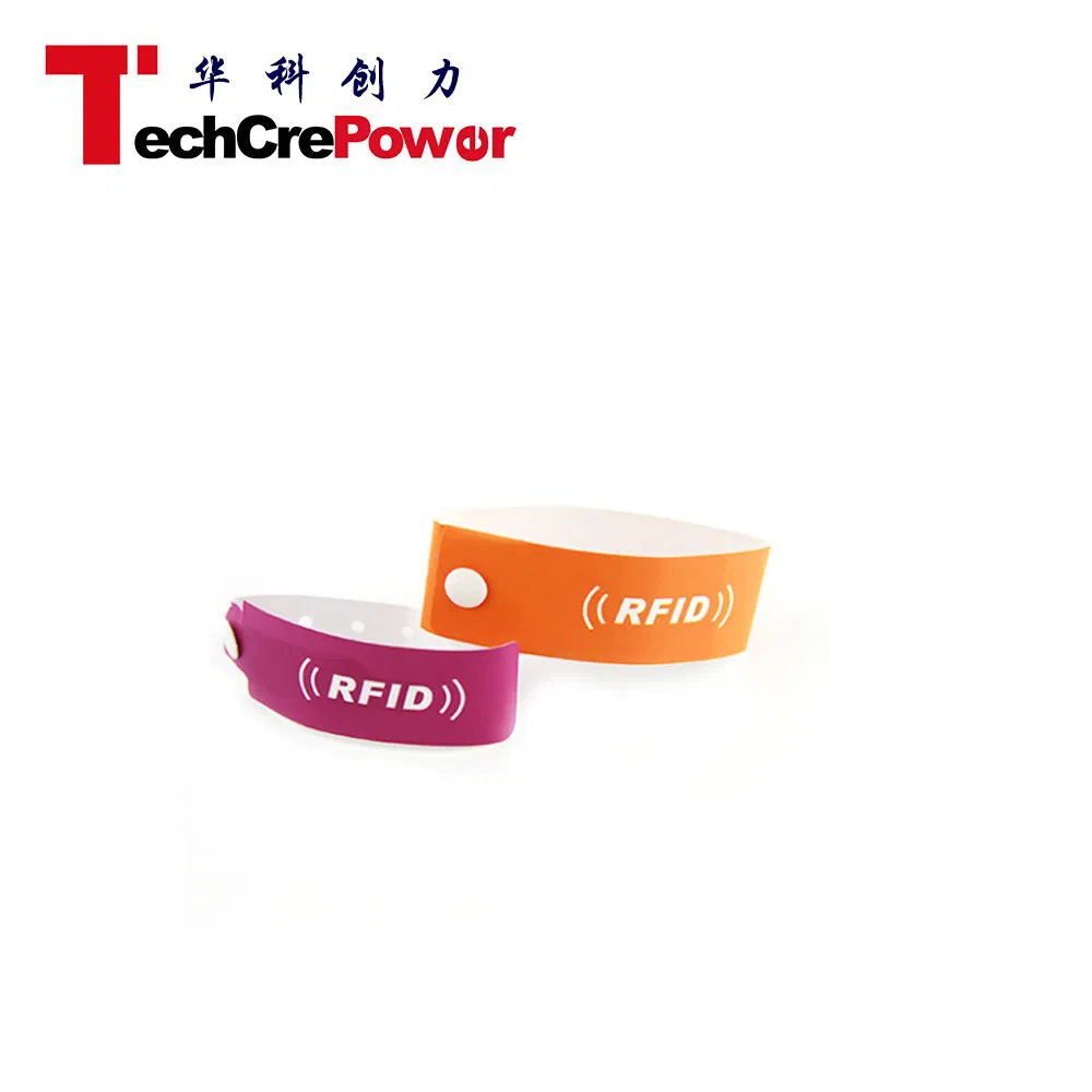 Z005 Waterproof NFC Ntag213 Hospital Use Disposable 13.56MHz RFID Paper Wristband