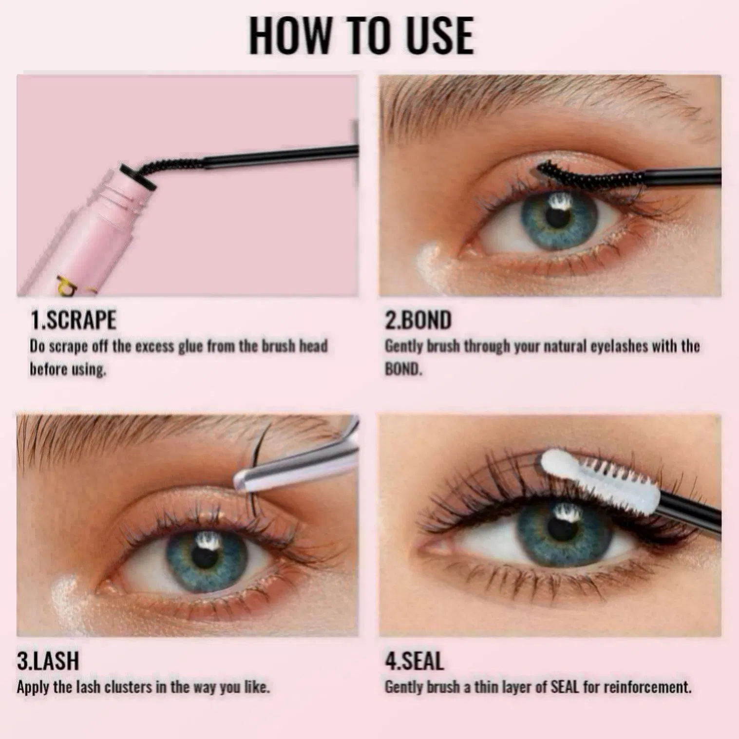 Clear Sealant for Eyelash Extensions with 2-in-1 Glue
