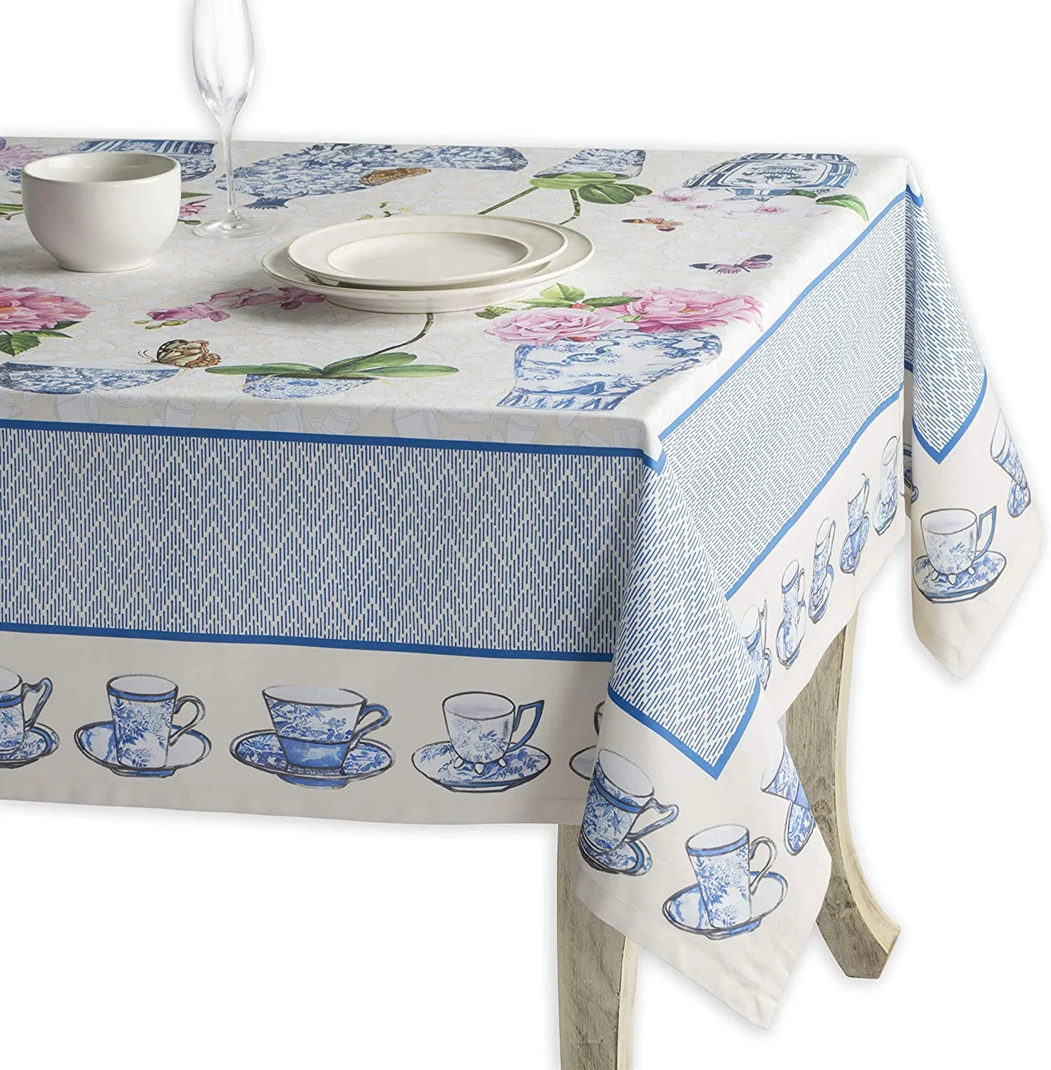 100% Cotton Tablecloth Kitchen Dining Table Cloth for Round Tablestabletop Cover