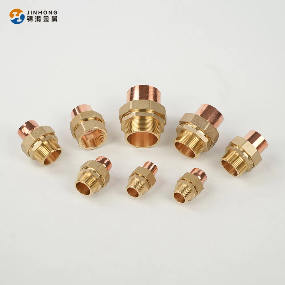 Jh Factory Customized Brass Male and Female Unions to Connect Copper Pipes