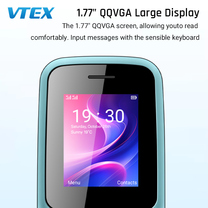 Кнопочный телефон 4G LTE VTEK с сенсорным экраном 1.77 дюйма