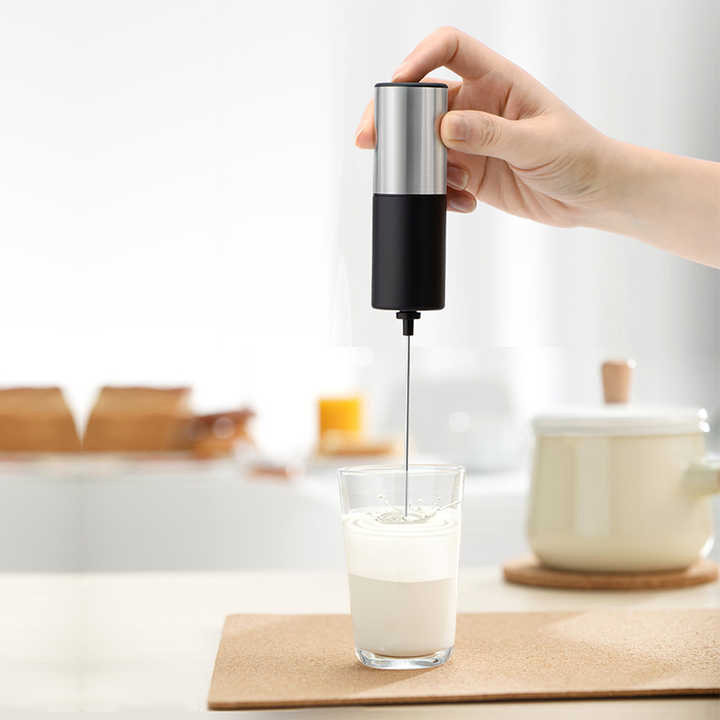 Mini Electric Milk Frother Kitchen Handheld Foam Maker Stainless Steel Whisk