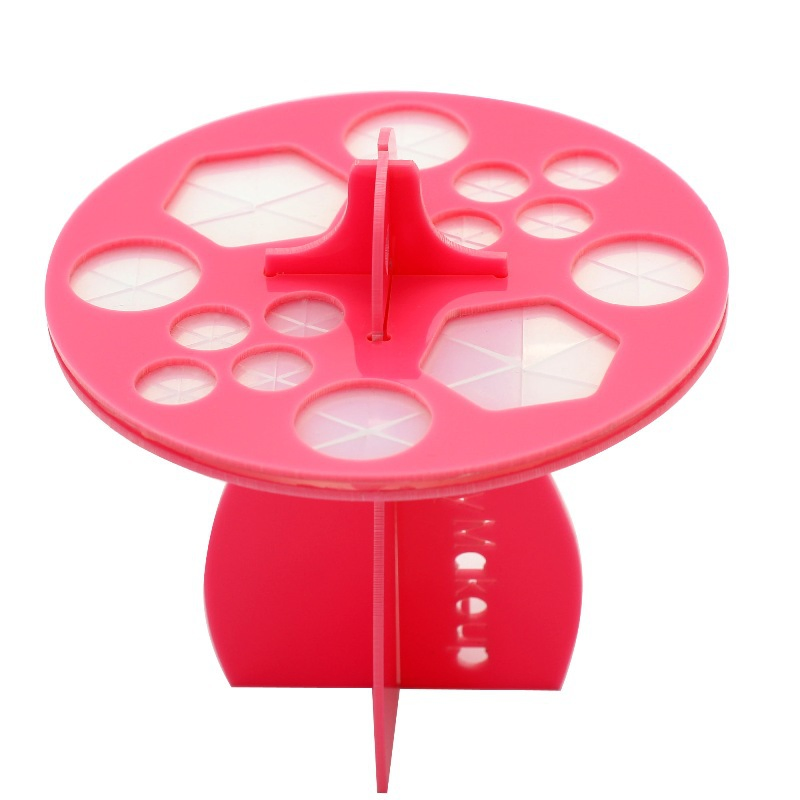 Round Shape Cosmetic Makeup Brush Dryer Makeup Tools Shelf Acrylic Display