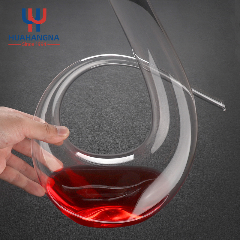 1400ml Hand Blown 6 Shape Crystal Glass Red Wine Decanters and Carafes