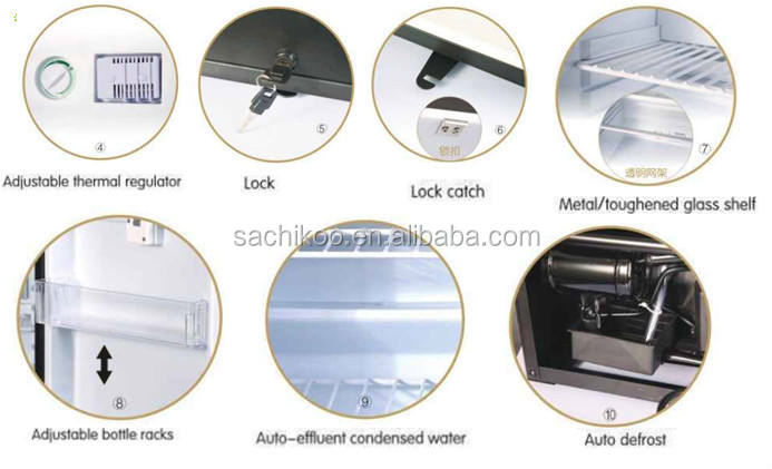 Eco-Friendly 40L Mini Bar Refrigerator for Home and Hotel