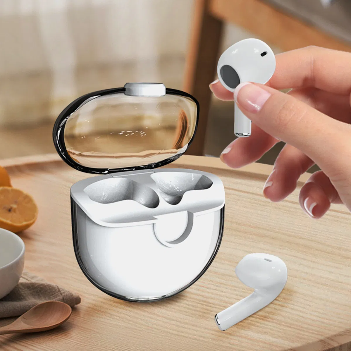 Прозрачные Bluetooth наушники M6 Mini с Hi-Fi звуком