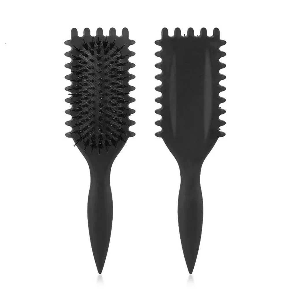 Wheat Straw Anti Tangle Curling Hair Brush PP Wheat Straw Material Customizable Color and Logonon-Slip Handle Hair Comb