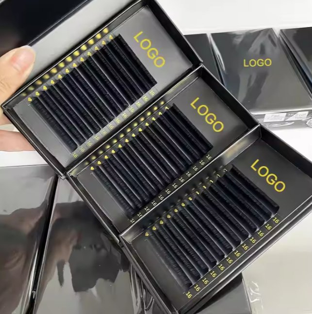 New Eyelash Individual Eyelash Matte Black Siberian Las Extension Supplies Private Label Russian Volume Lash Extensions Trays