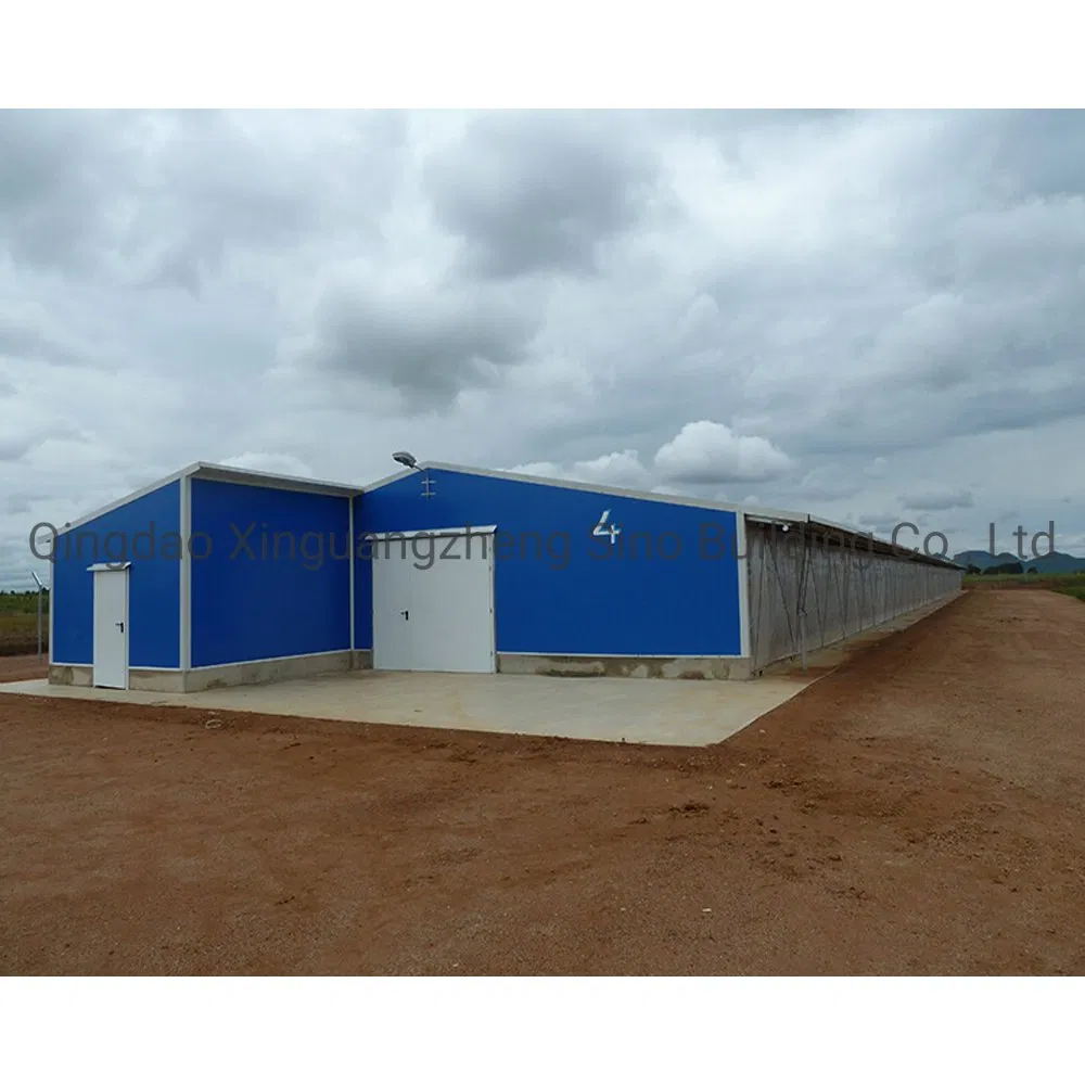 Prefabricated Building Galvanized Steel Structure Farming Shed Chicken Poultry House