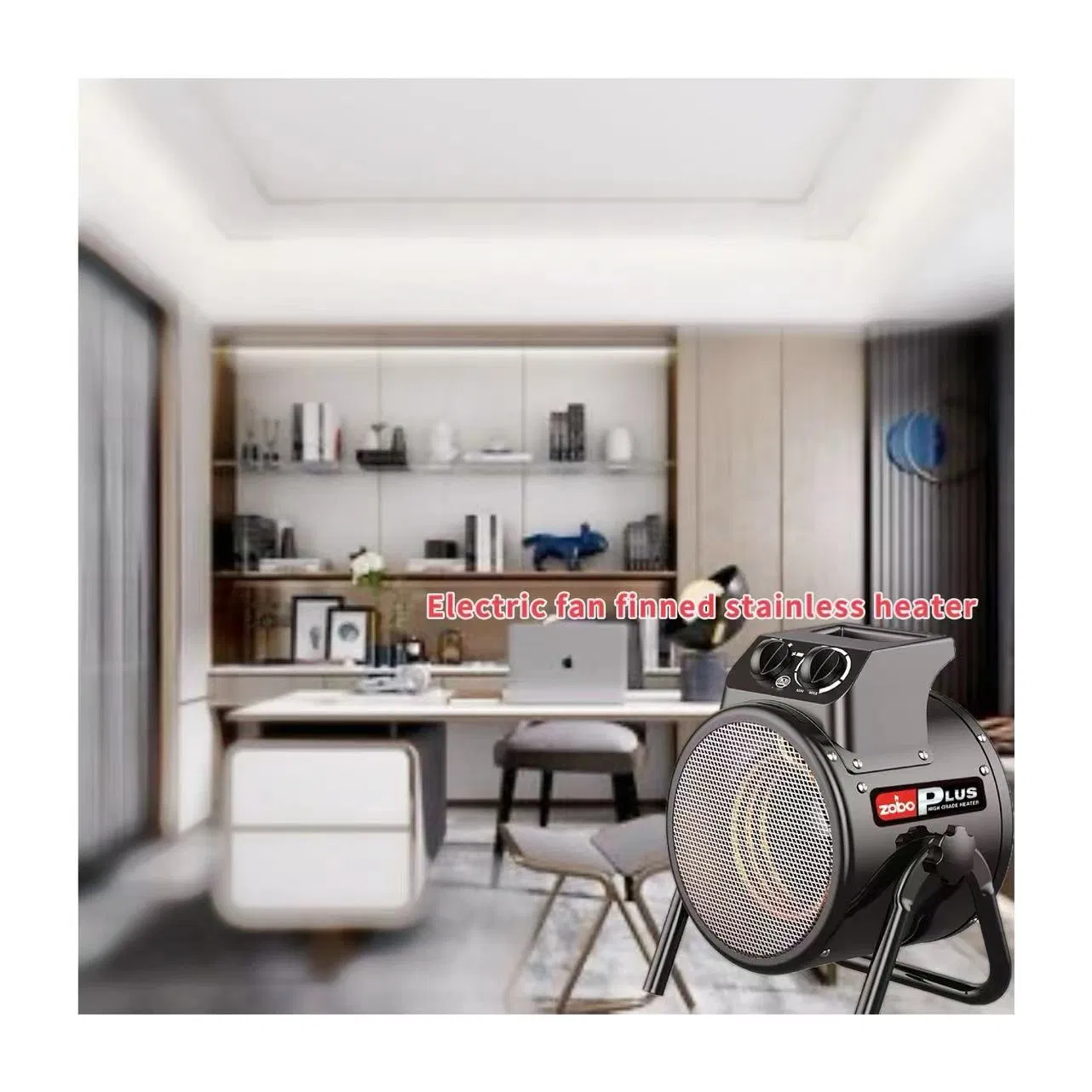 Black Color Power Saving Mini Adjustable Thermostat House Small Electric Fan Heater