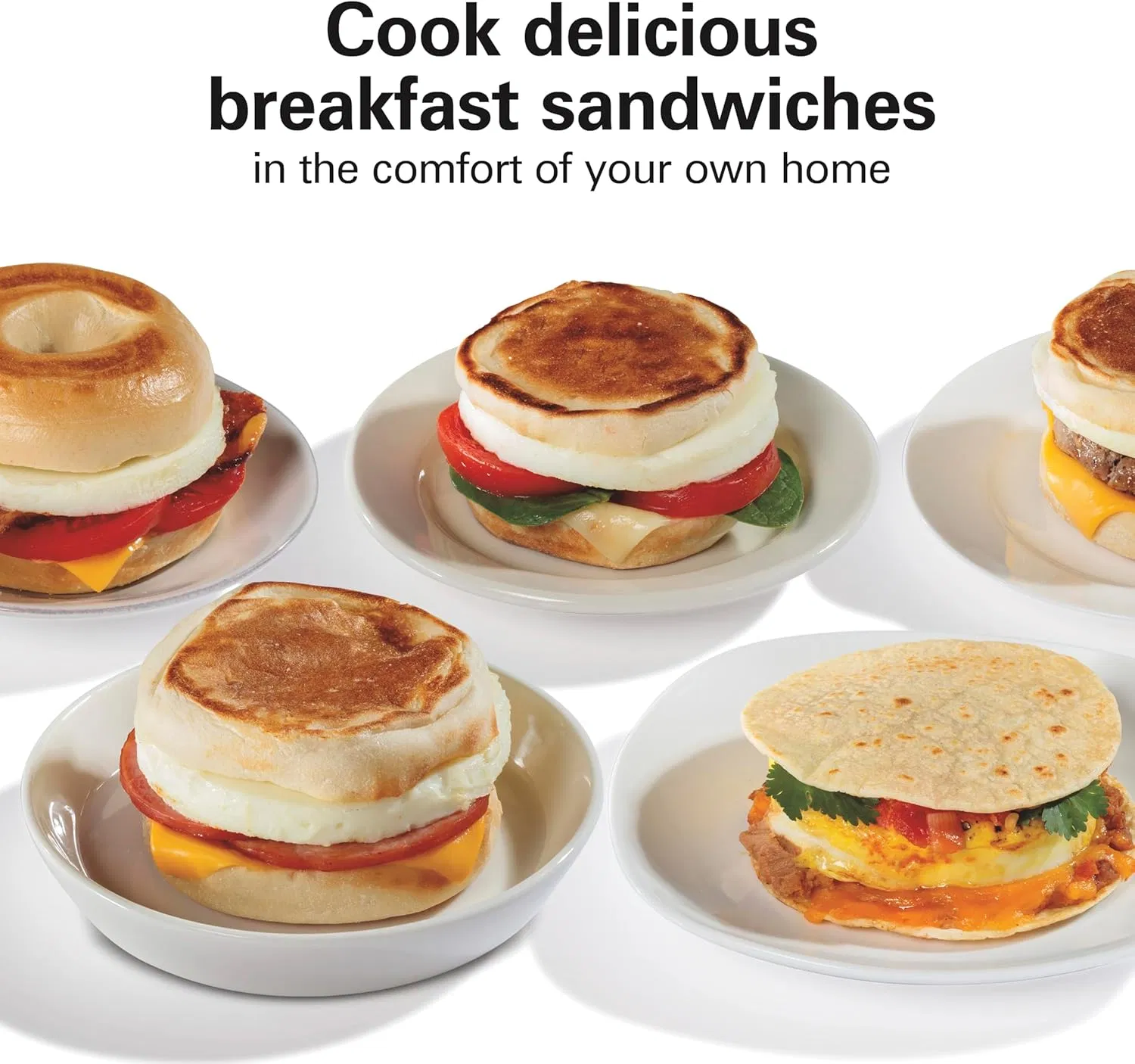 Dual Breakfast Sandwich Maker with Timer