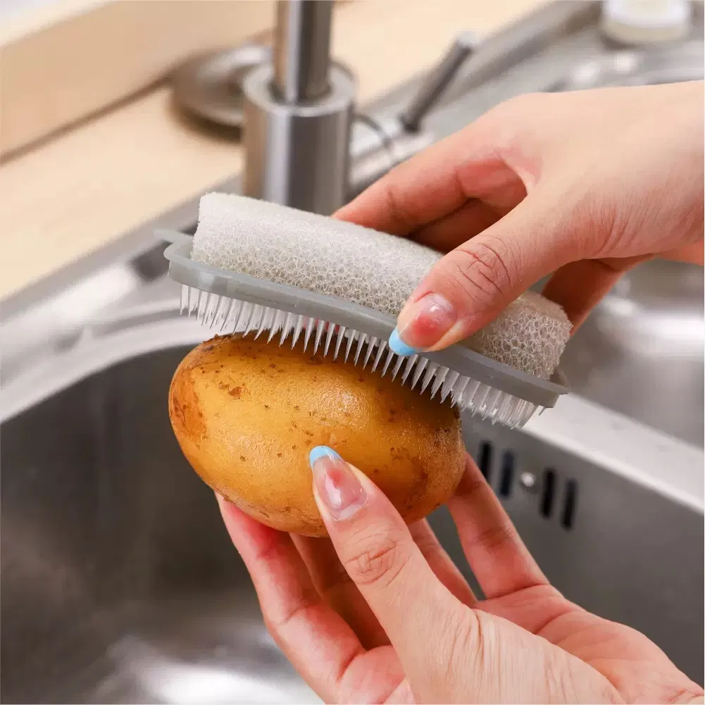 Hot Sale Fruit Vegetable Brush, Multifunctional Bendable Kitchen Cleaning Brush for Washing Fruits Vegetables Home Use