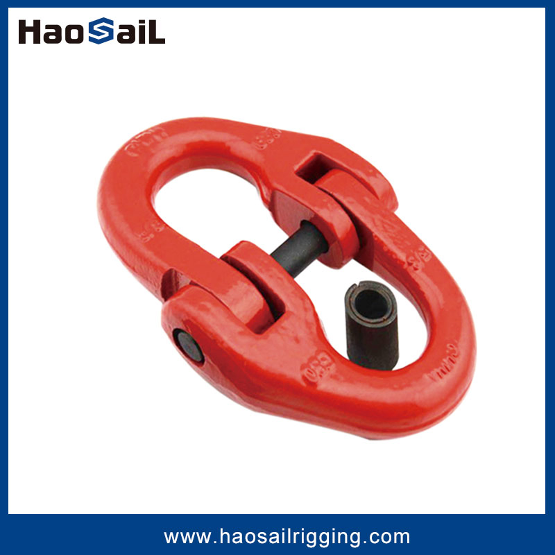 Us/European Type Lifting Components Rigging Hardware Fitting G80 Alloy Steel Forged Connecting Link for Chain/Wire Rope Sling Connection