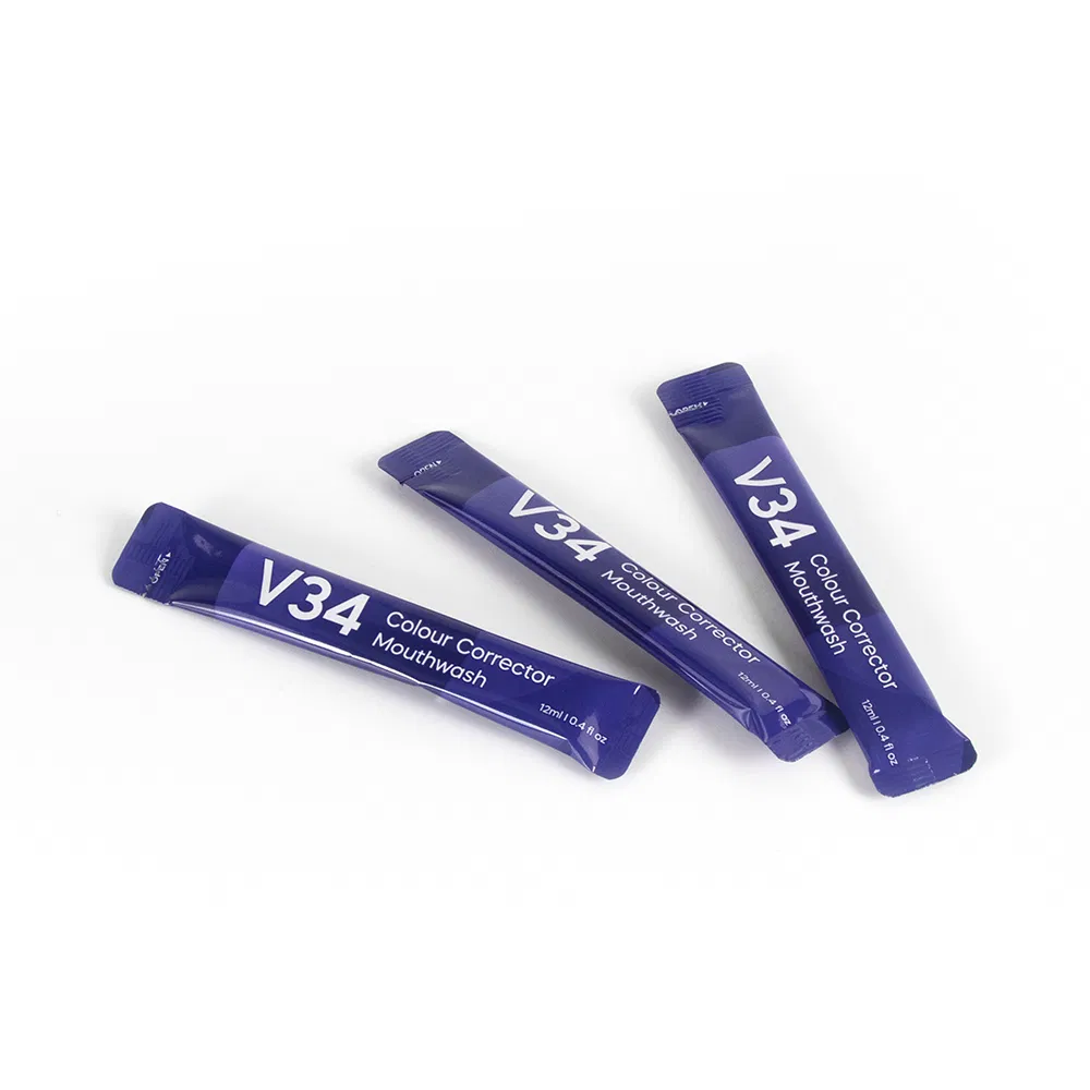 V34 Colour Corrector Mouthwash with 20 Pieces Inside New Arrival V34 Mouthwash Private Label