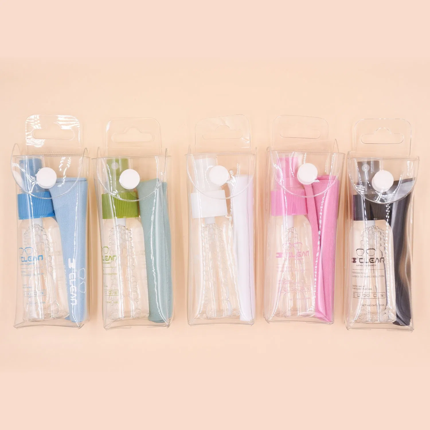 Custom Logo Eyeglasses Lens Lenses Screen Cleaner Spray Kit Sun Glasses Sunglasses Clean with Microfiber Cleaning Cloth