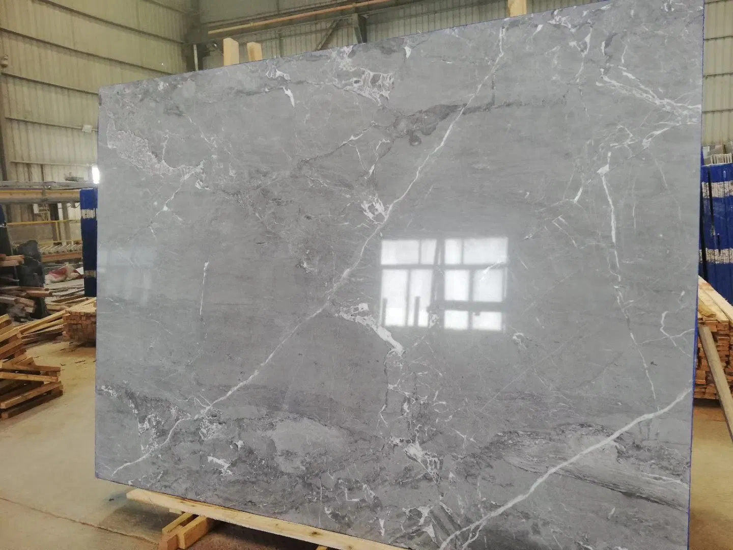 Natural Grey Fantastic Jumbo Marble Customized Size Black White for Countertop and Big Slabs/Tiles