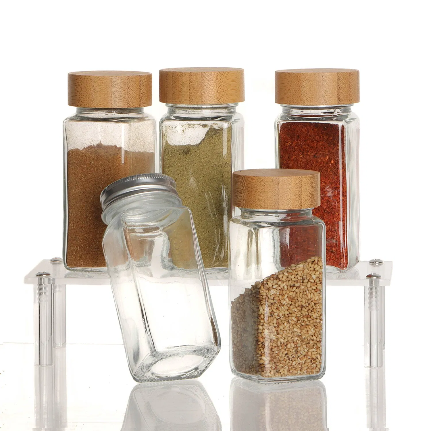 Factory Wholesale 4oz Kitchen Seasoning Containers Spice Bottle with Tin Lid