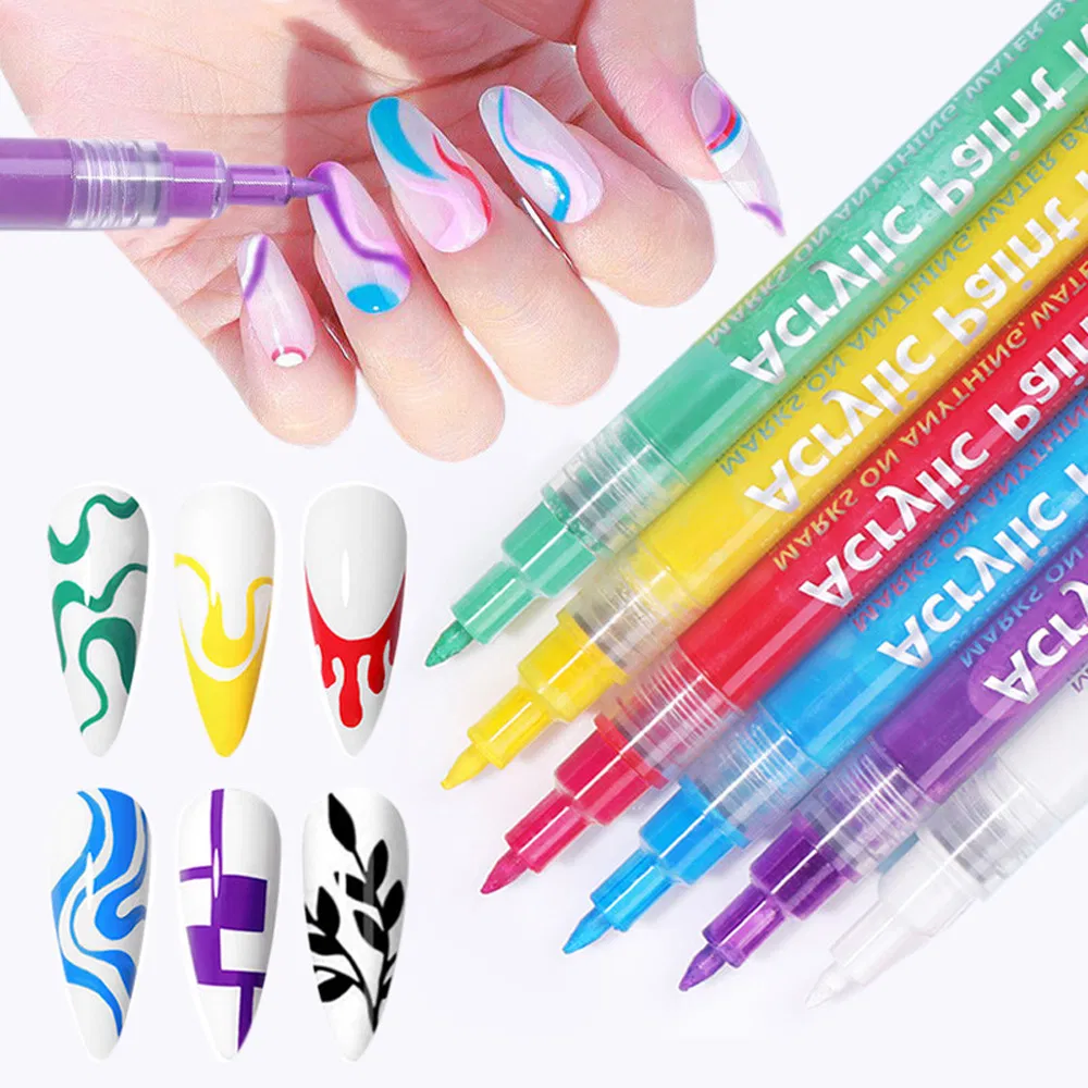 Waterproof Art Drawing Painting Nail Graffiti Acrylic Water Based Marker Quick Drying Permanent Pen