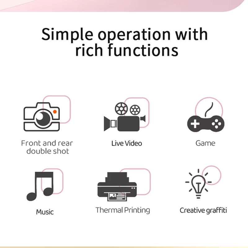 Mini Camera with Thermal Photo Paper Toys Digital Camera Gifts Toys Kids Instant Print Camera for Baby Boys Girls