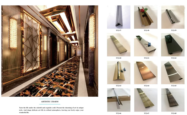 Hardware Decorative Stainelss Steel Tile Trim Color L/T/U Channel 201 304 316 Stainless Steel Profile for Wall Protective