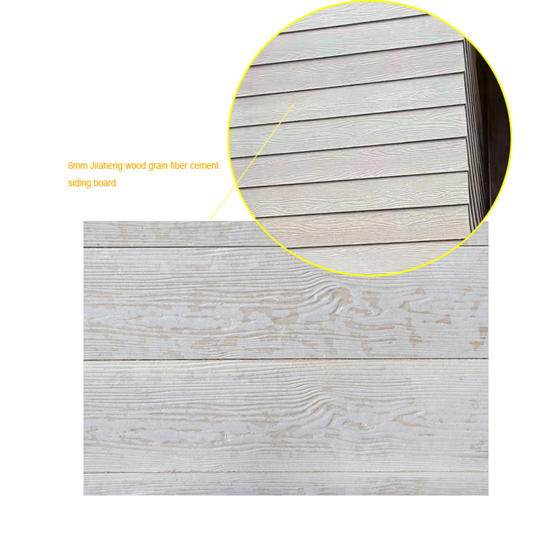 3000*200*8mm Quick Installation Outdoor Wood Grain Fiber Cement Board Shiplap Caldding Panel