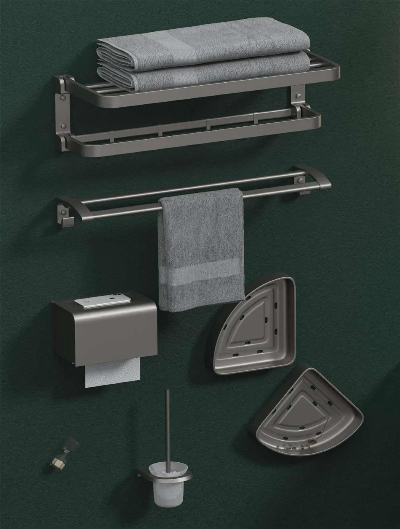 Bathroom Hardware Sets Cheap 5 Pieses Grey Fancy Bathroom Accessories
