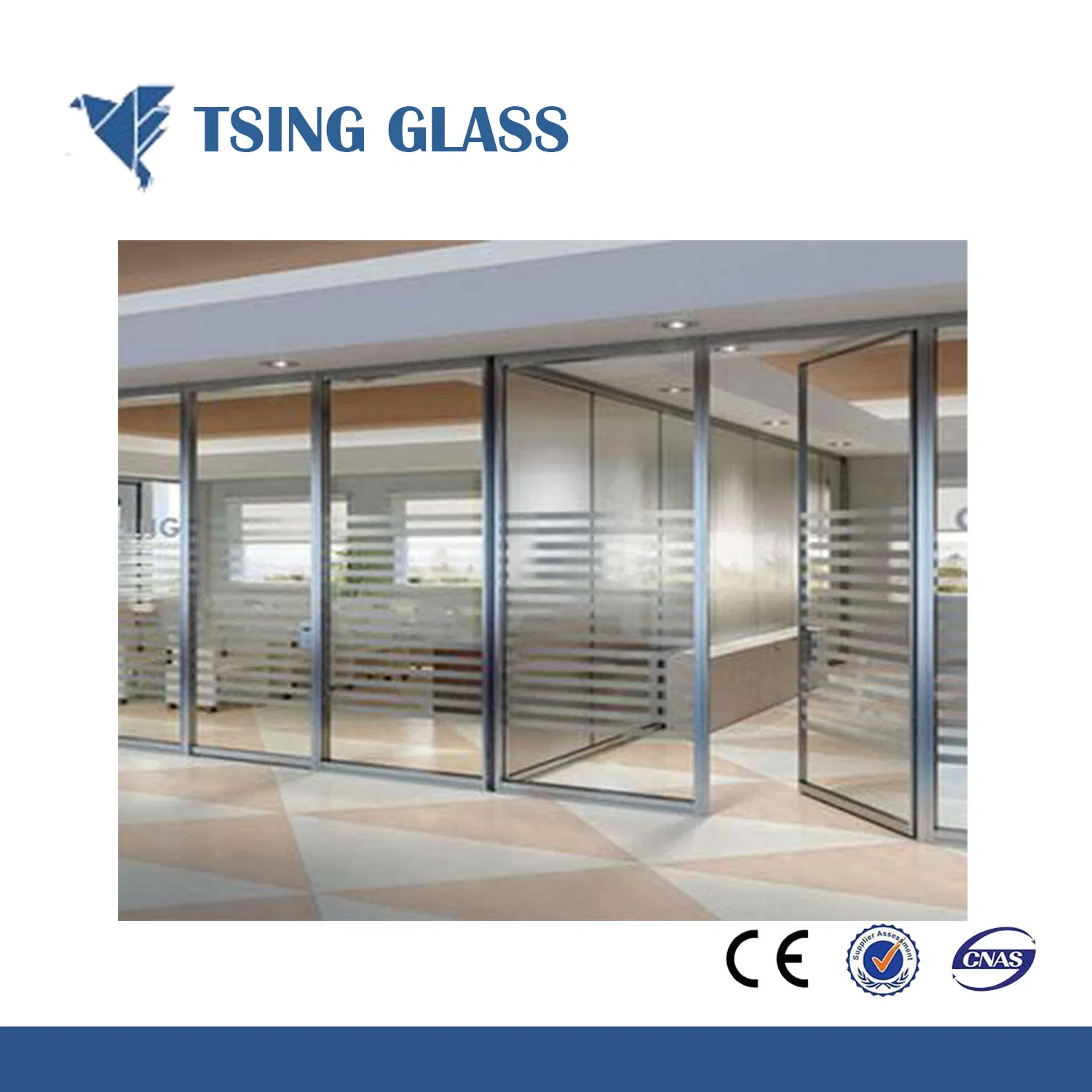 6~12mm Borosilicate Fire-Resistant Glass (BG-40) Used in Curtain Walls, Ceiling, Floor
