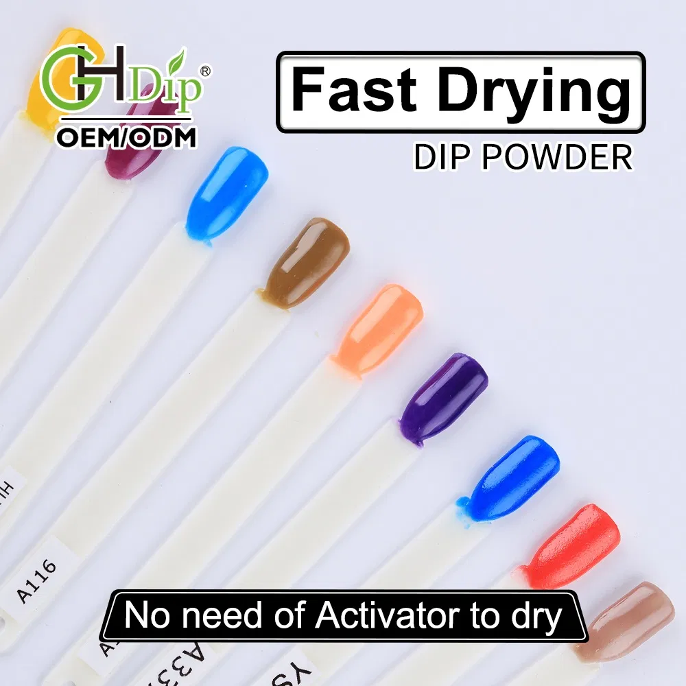 Fast Drying Dipping Powder Nail System, No Need of Activator to Dry