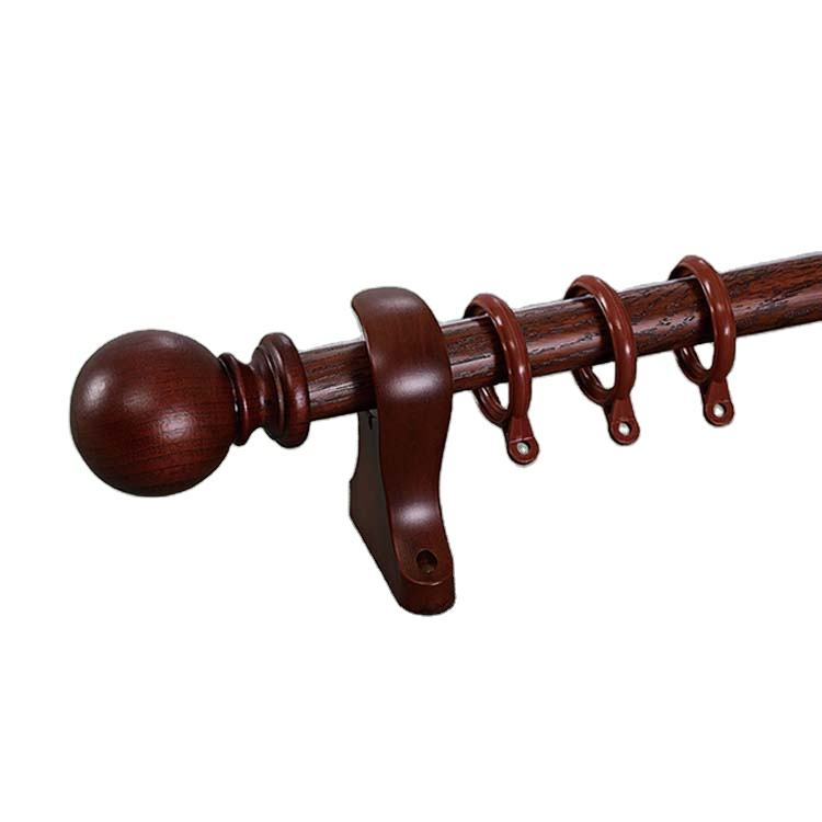 Wholesale Wooden Curtain Poles Single and Double Wood Curtain Rods