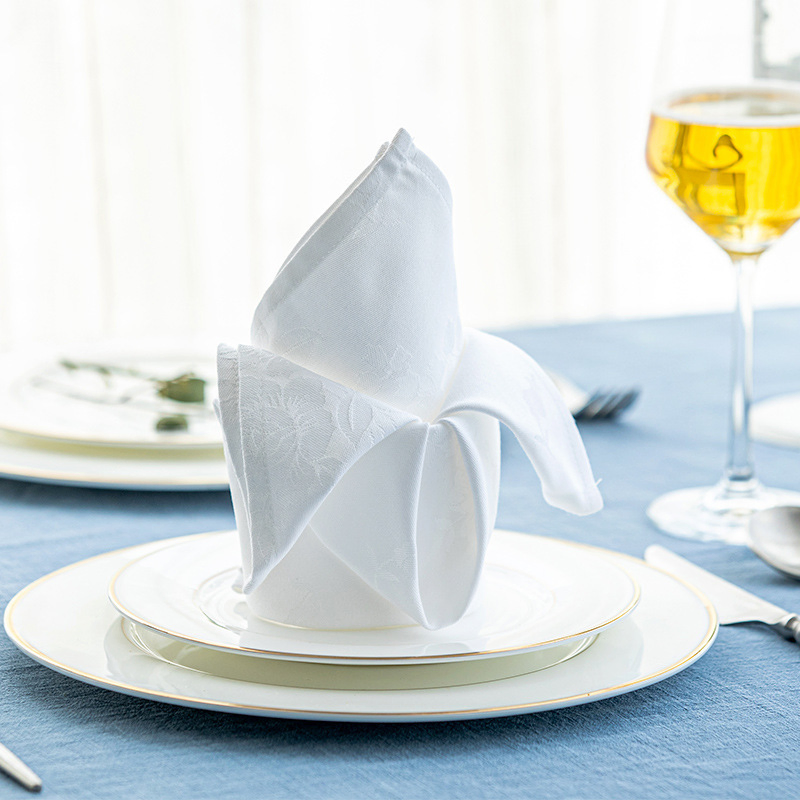 Logoed Table Cloth White Napkin Linen Tablecloth White Tablecloth Light Blue