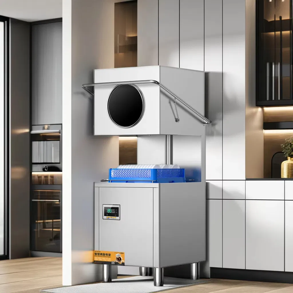 Automatic Kitchen High Efficient Energy Saving Restaurant Hood Type Hotel Dishwasher