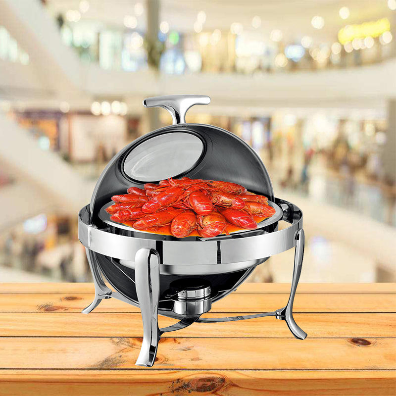 Hotel Commercial Buffet Restaurant Stainless Steel Tableware Utensils Electric Heating Breakfast Warming Buffet Stove Food Metal