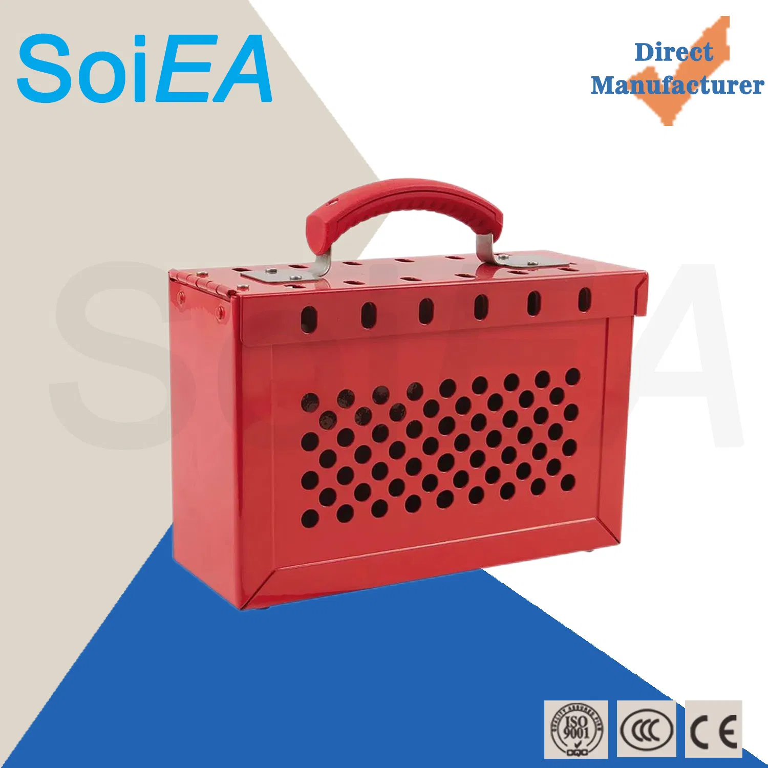 Stackable Locking Container with 12 Padlocks for Positioning Lockout Tagout Kit Lock Box for Keys Box with Combination Lock
