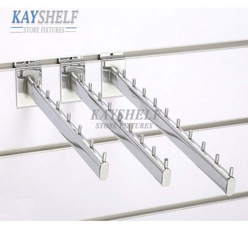 Metal Steel Tube Straight Arm Slatwall Display Hooks for Shop