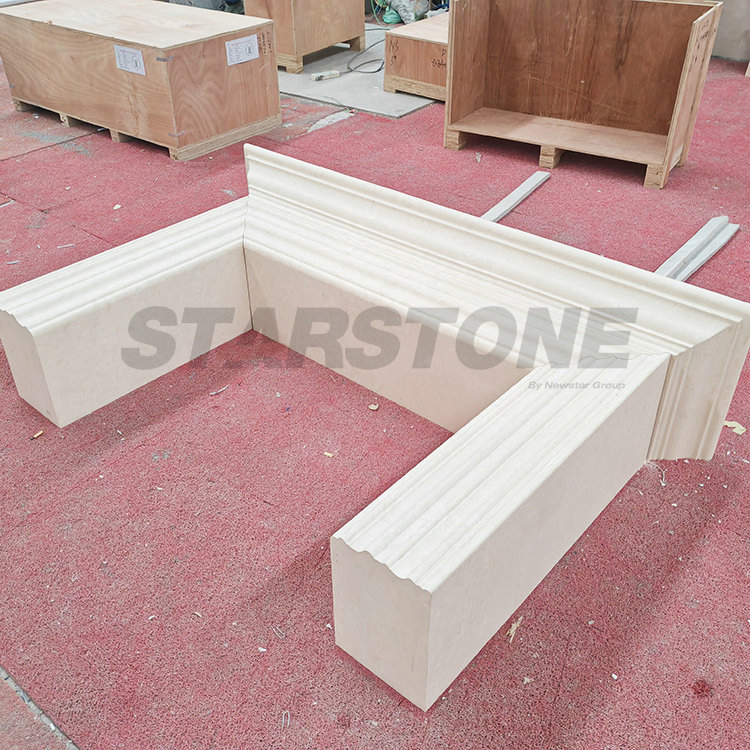 Marble Mantel Carved Stone Limestone Fireplace at Home