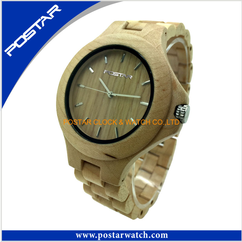 Newest Design Custom Wholesale Pure Wooden Watches