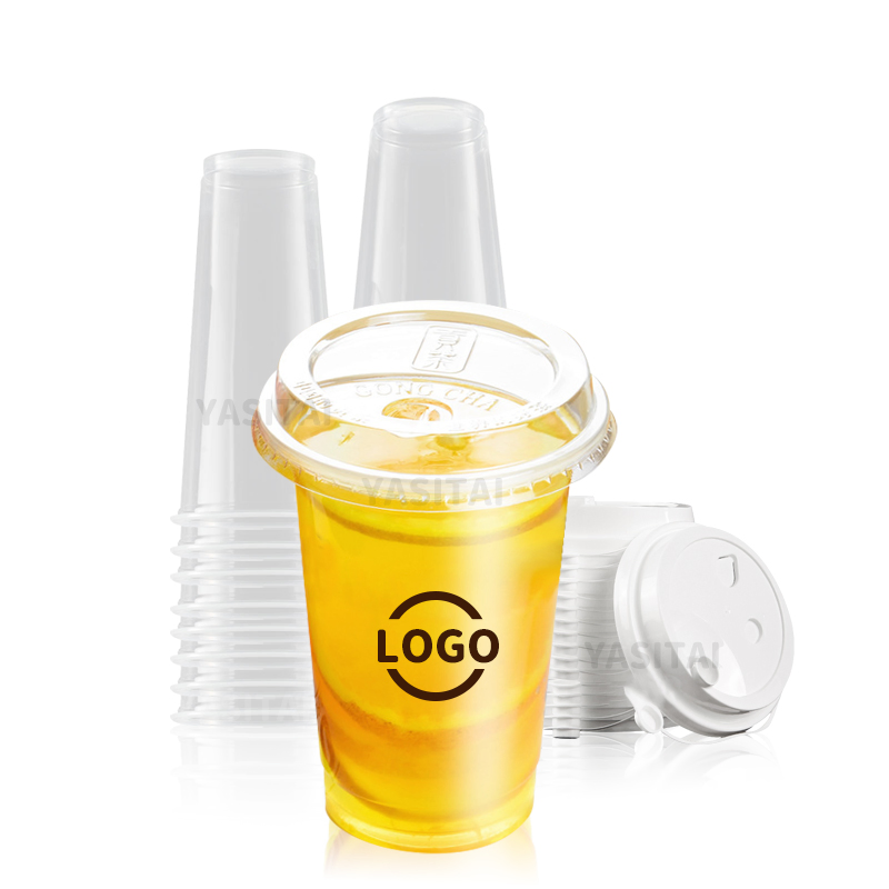 Eco Friendly PP Seal ED Cup with Logo Printing 16oz Hot Selling Size PP Cup with Black Lid