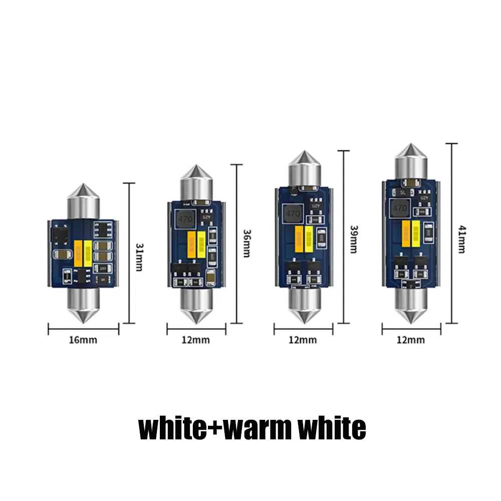 Светодиодная лампа C5W 36мм Dual Colour для авто