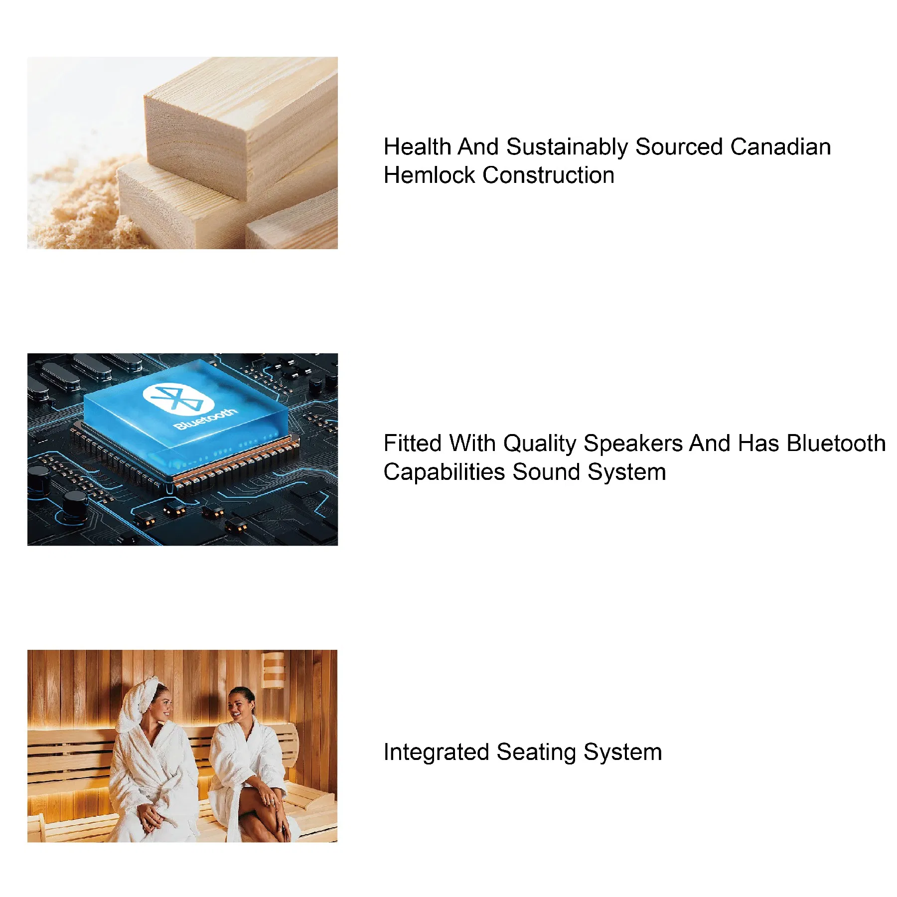 Sunrans 2 Person Traditional Hemlock Relax Steam Room Sauna Outdoor