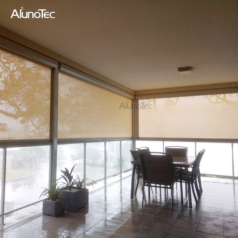 Automatic Outdoor Aluminium Waterproof Zip Track Roller Blinds
