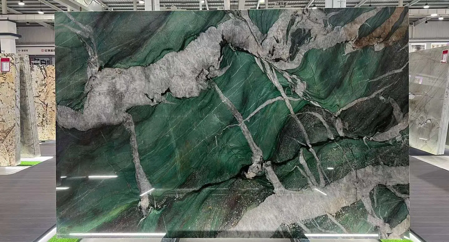 Green White Natural Marble Background Wall Home Decoration